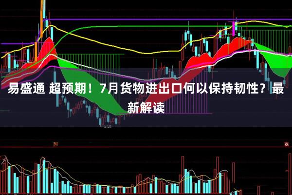 易盛通 超预期！7月货物进出口何以保持韧性？最新解读